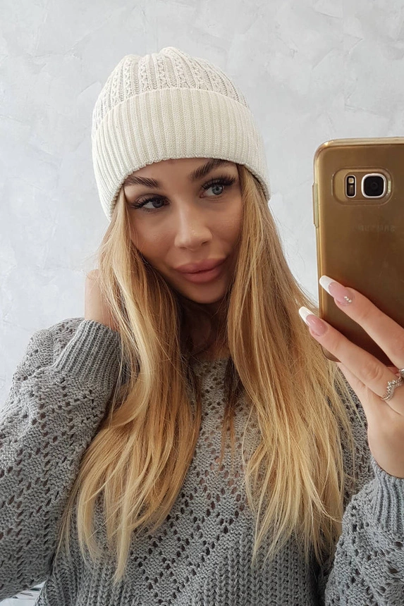 Cap thin Weronika K249 ecru