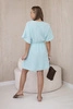 Muslin dress with waist mint