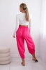 Hose mit weitem Bein und Taschen rosa