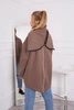 Insulated sweatshirt with a zipper at the back mocca