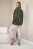 Baumwollset isoliertes sweatshirt + leggings khaki