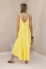 Muslin dress with straps yellow