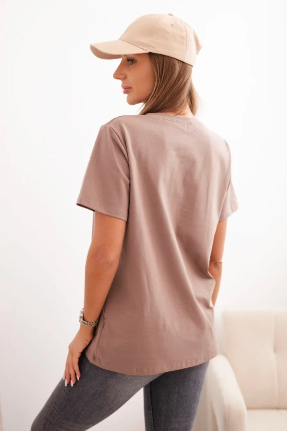 Women's cotton blouse in a classic cut fango