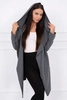 Cape with a loose hood graphite melange