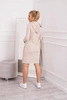Dress with a hood and pockets beige