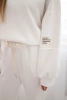 Viskose-Set Sweatshirt + Hose weiß