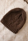Cap with fleece Sylwia K244 mocca