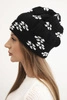 Women's winter wool hat with zirconia K453 graphite