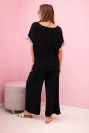 Viscose set with golden trim black
