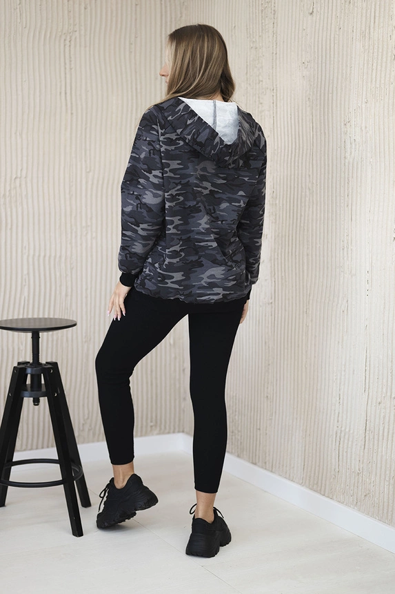 3-teiliges Moor Set Bluse, Top und Leggings schwarz + graphit