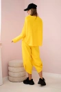 Cotton sweatshirt pants set dark yellow