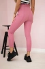 Creased trousers dark pink