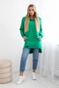 Insulated sweatshirt with longer back light green