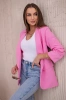 Elegant jacket with lapels gray light pink