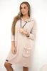 Hooded dress beige