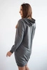 Kleid mit Kapuze in Graphit