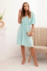 Dress with a crossover neckline mint