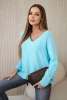 Pullover mit V-Ausschnitt blau