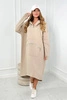 Insulated dress with a hood beige