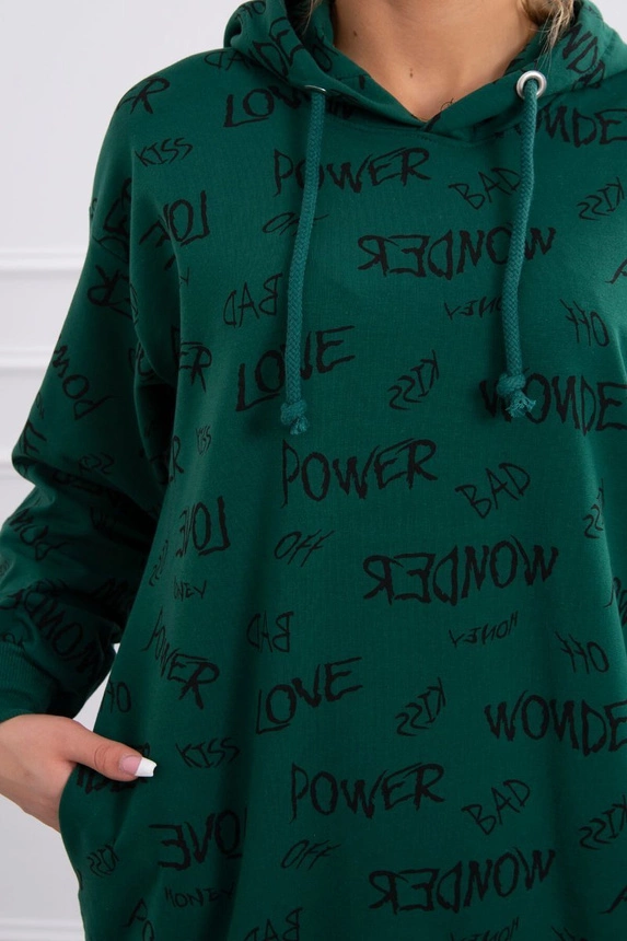 Sweatshirt mit Schriftzug grün