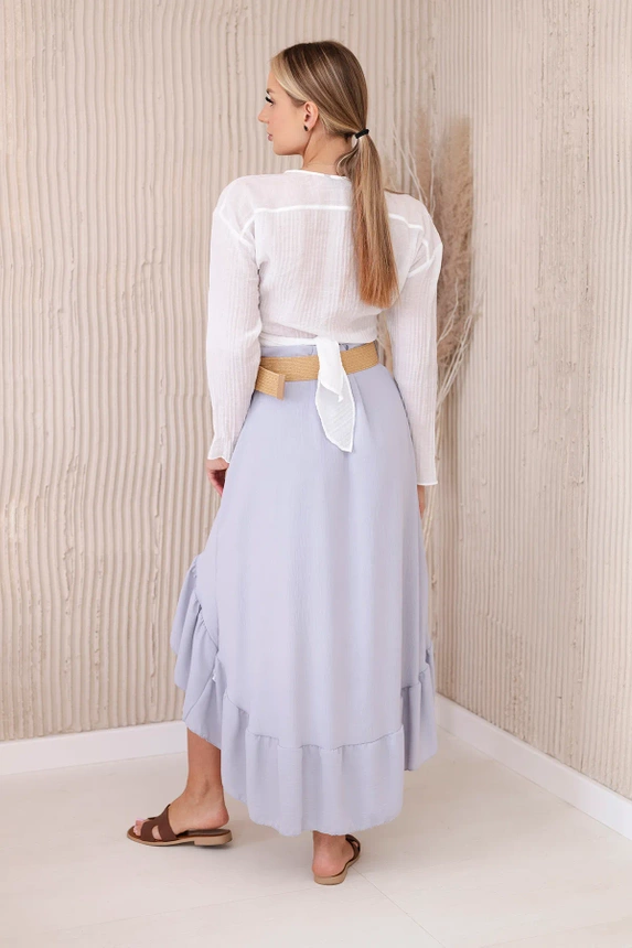 Longer back skirt grey