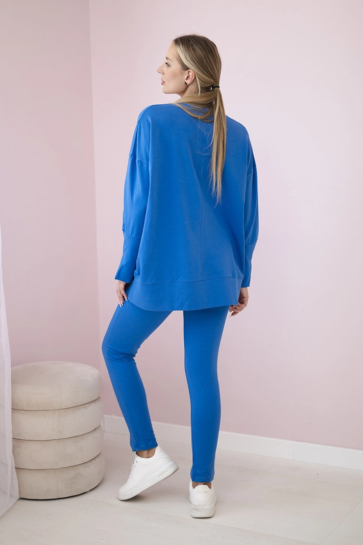 Súprava s oversize blúzkou chrpa