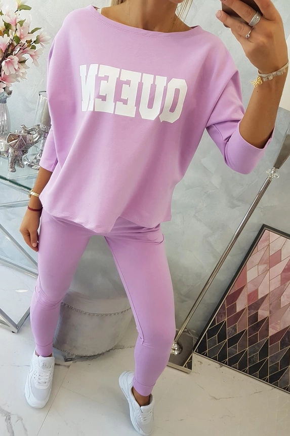 Sada s potlačou Queen fialová