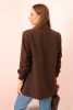 Elegant blazer with lapels brown