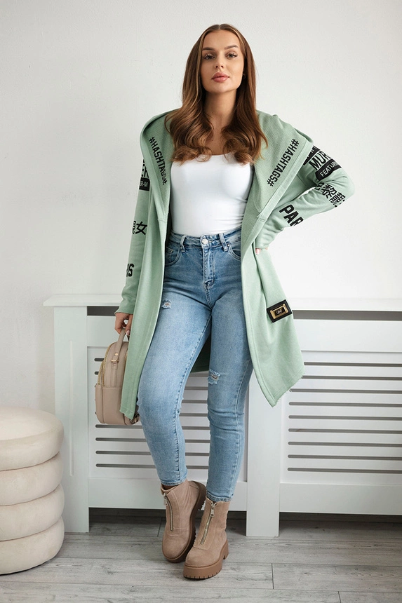 Coatee with subtitles light mint