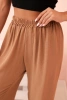 Hose mit weitem Bein dunkel camel