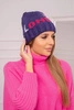 Women's cap London K385 dark violet