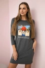 Dress with print Honey girl graphite