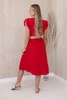 Dress with frills red