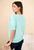 Women's viscose short-sleeve sweater mint