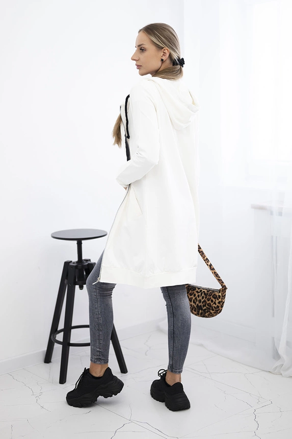 Mikiny s kapucňou a kapucňou ecru