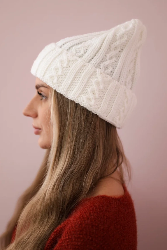 Cap with turn up Marzena K206 white