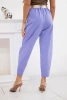 Summer Punto trousers with leg closure violet