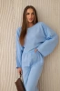 Musselin-Set Bluse + Hose blau