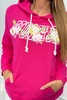 Sweatshirt with Voyage inscription fuchsia