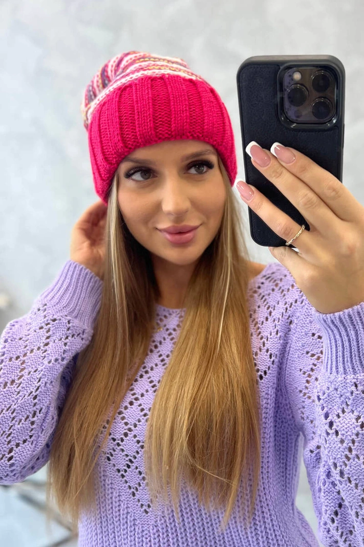 "Feba" moteriška kepurė K330 pink neon