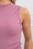 Sleeveless blouse dark pink