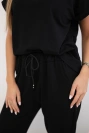 Cotton set blouse + trousers black