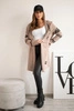 Coatee with subtitles dark beige