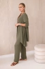 Set of blouse + pants with pendant light khaki