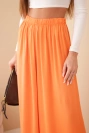 Damen Viskosehose weit mit Gummibund in der Taille orange