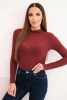 Women's cashmere turtleneck long sleeve sweater burgundy