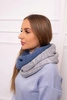 KN14 Zweifarbiger Denim+grauer Snood für Damen