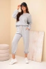 Set sweatshirt + pants buttery fabric light gray
