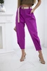 Summer Punto trousers with leg closure dark purple