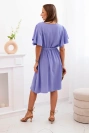 Dress with a plunging neckline purple